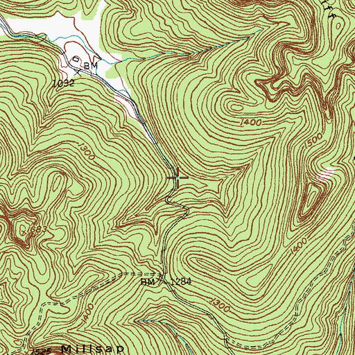 Topographic Map of Milsap Hollow, KY