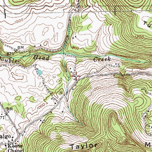 Topographic Map of Mose Point, KY