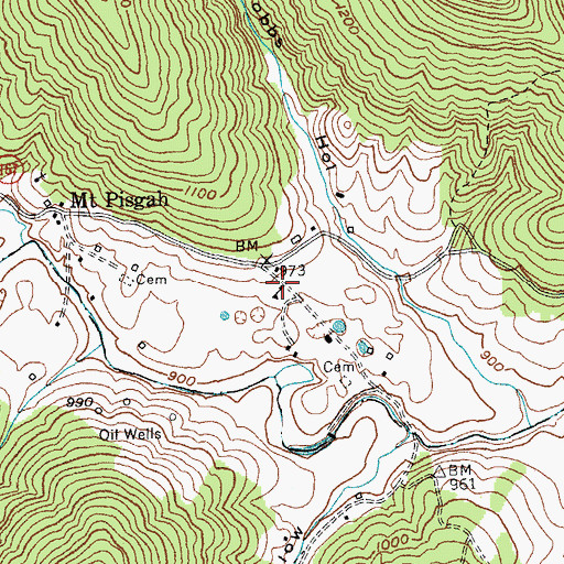 Topographic Map of Mount Pisgah School (historical), KY
