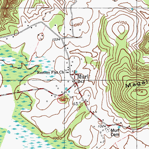 Topographic Map of Murl Post Office (historical), KY
