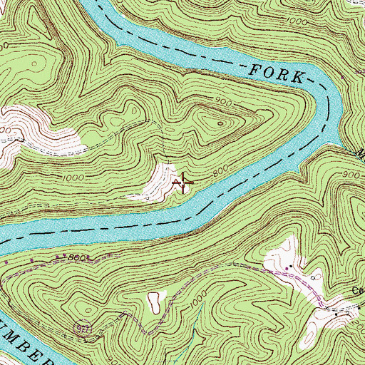 Topographic Map of New Cemetery, KY