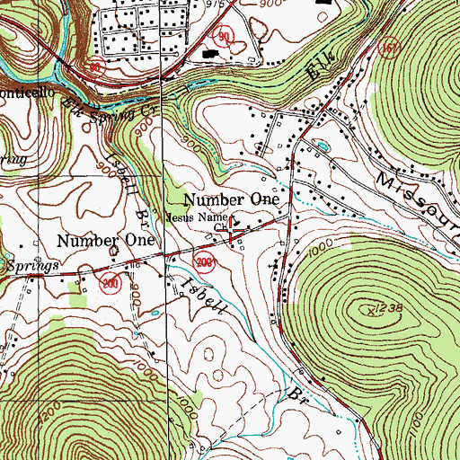 Topographic Map of Number One School (historical), KY