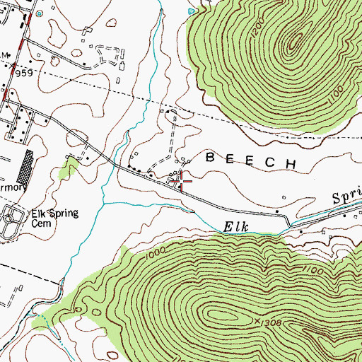 Topographic Map of O P Lins Sawmill (historical), KY