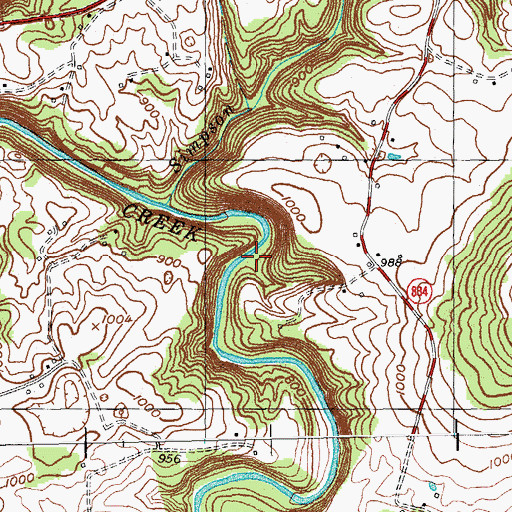 Topographic Map of Owens Bottom, KY