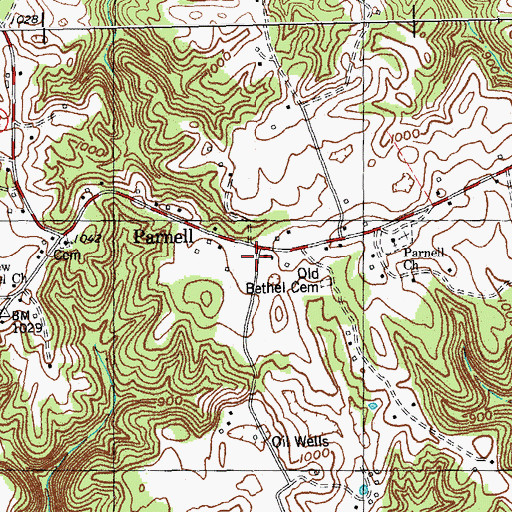 Topographic Map of Parnell School (historical), KY