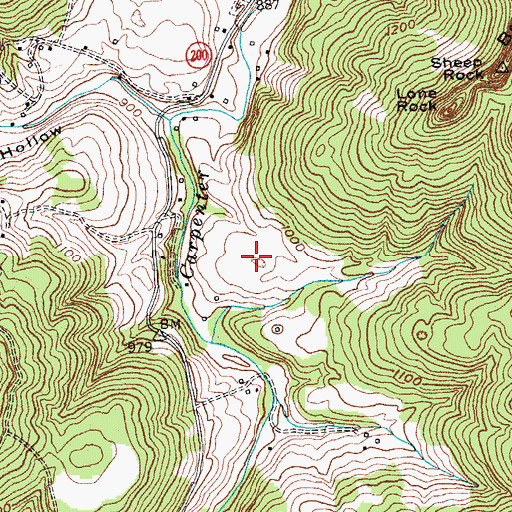 Topographic Map of Peercy Cemetery, KY
