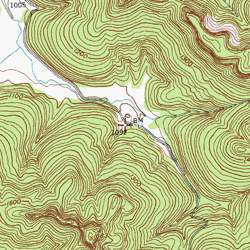Topographic Map of Penitentiary Hollow, KY