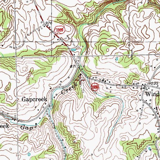 Topographic Map of Perdue Cemetery, KY