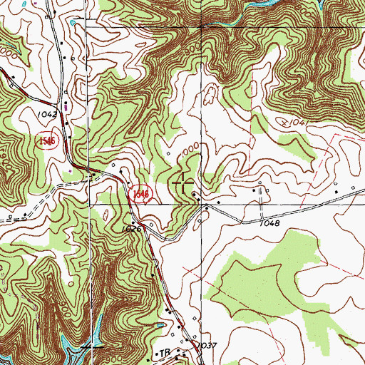 Topographic Map of Poe Cemetery, KY