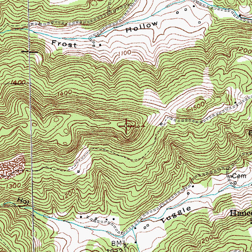 Topographic Map of Rains Cemetery, KY