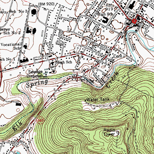 Topographic Map of Ranking Mill (historical), KY
