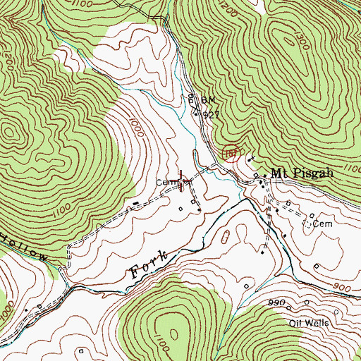 Topographic Map of Sallee Cemetery, KY