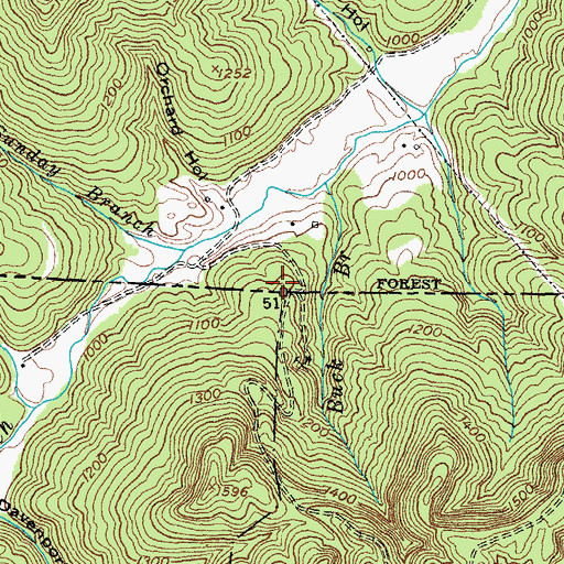 Topographic Map of Samson Hammer, KY