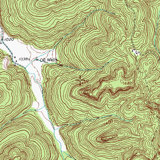Topographic Map of Sand Springs, KY