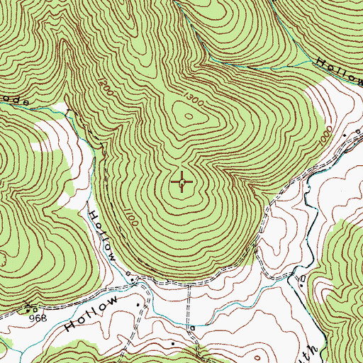 Topographic Map of Schoolhouse Hill, KY