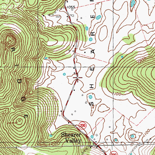 Topographic Map of Shearer Valley School (historical), KY