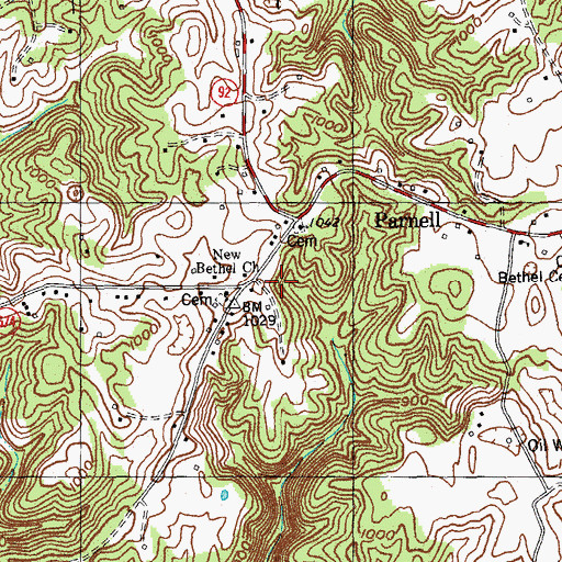 Topographic Map of Shindig, KY