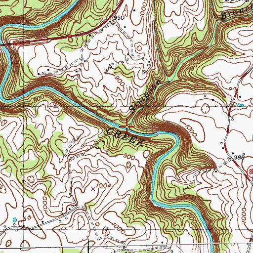 Topographic Map of Simpson Hollow, KY