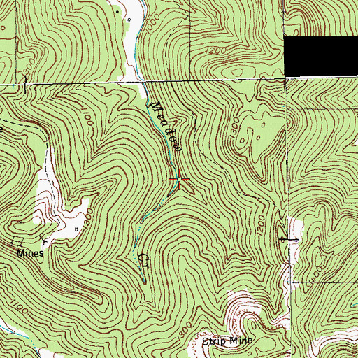 Topographic Map of Sloan Hollow, KY