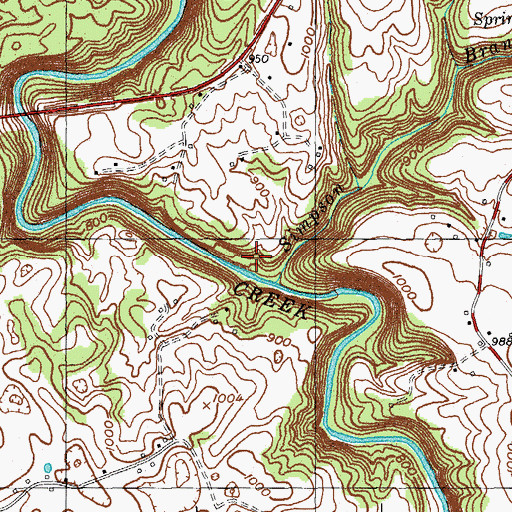 Topographic Map of Spring Oil Hole, KY
