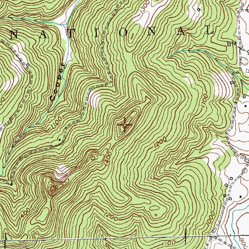 Topographic Map of Stepp Mountain, KY