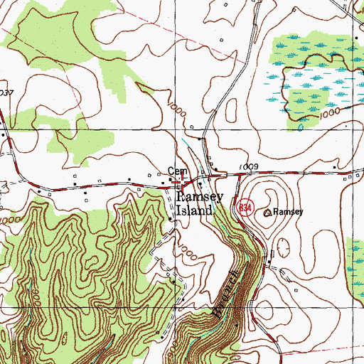 Topographic Map of Stop Cemetery, KY