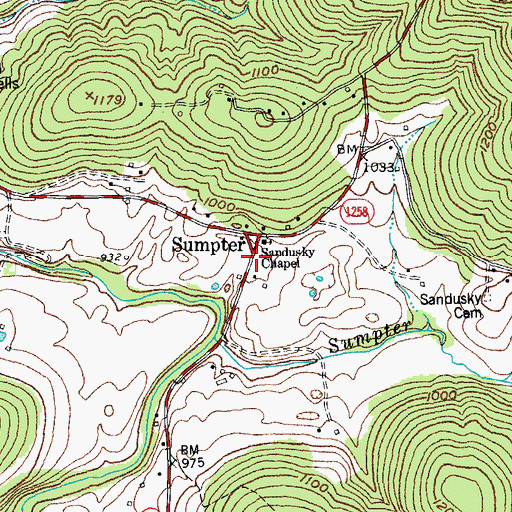 Topographic Map of Sumpter School (historical), KY