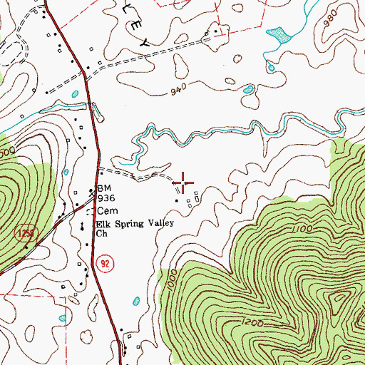 Topographic Map of Sumpter-Lee Cemetery, KY