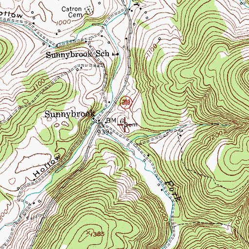 Topographic Map of The Howard Hill, KY