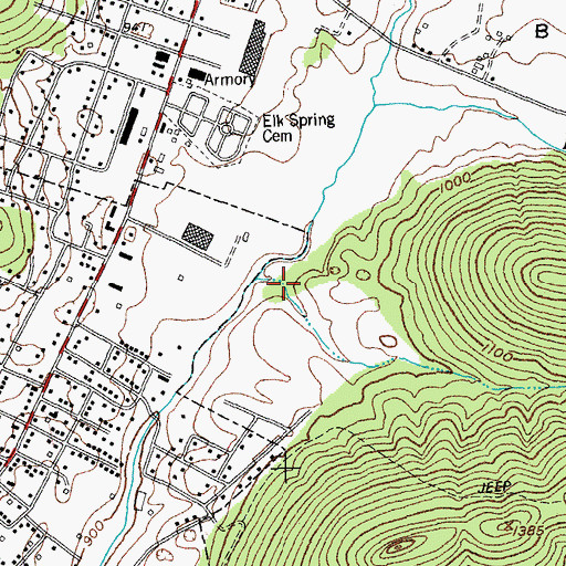 Topographic Map of The One-Eye Hollow, KY