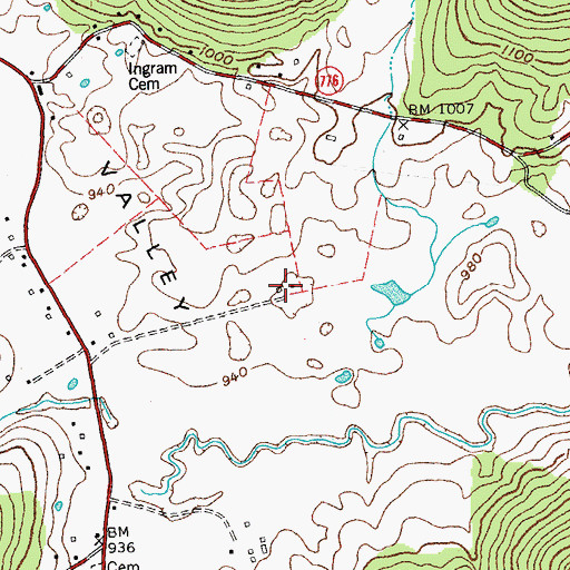 Topographic Map of The Rabbit Patch, KY