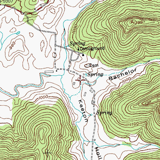 Topographic Map of Triangle S Farms Resort (historical), KY