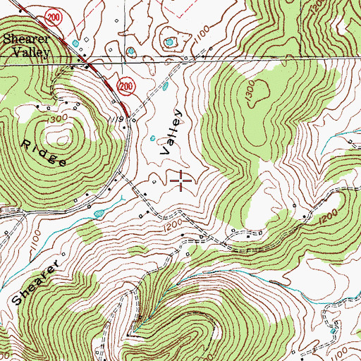 Topographic Map of Tuggle-Young Cemetery, KY