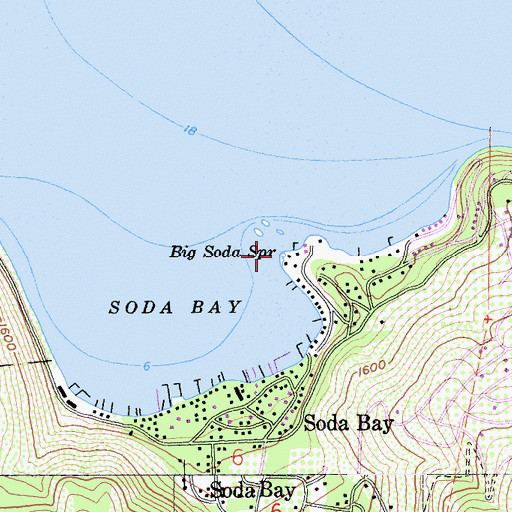 Topographic Map of Big Soda Spring, CA