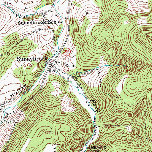 Topographic Map of Union Baptist Cemetery, KY