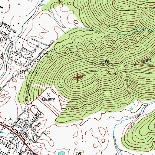 Topographic Map of Wilhite Mountain, KY