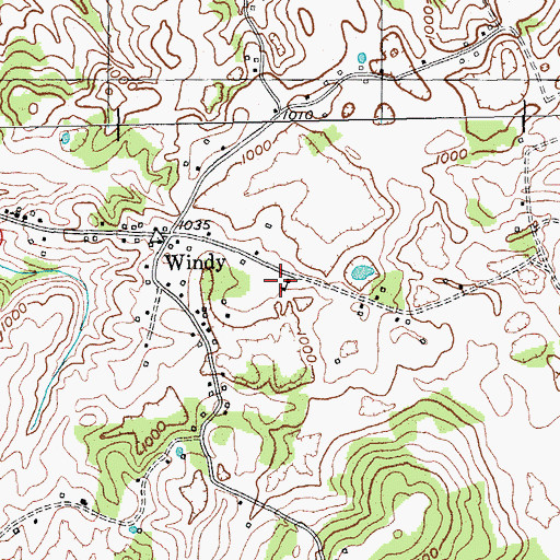 Topographic Map of Windy High School (historical), KY