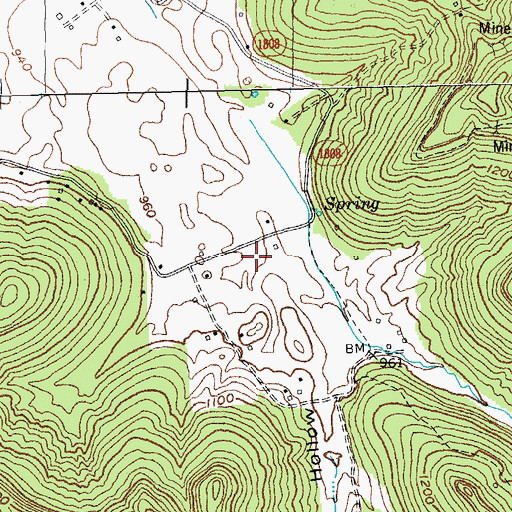 Topographic Map of Wright Cemetery, KY