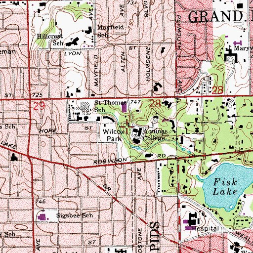 Topographic Map of Physical Education Assembly Building, MI