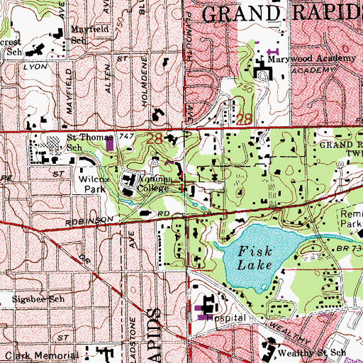 Topographic Map of Cook Carriage House, MI