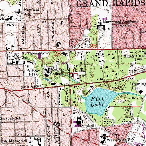 Topographic Map of Jarecki-Lacks Center, MI