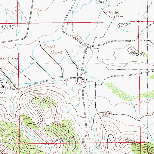 Topographic Map of 99 Bar Ranch, AZ