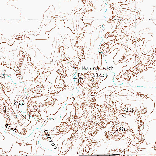Topographic Map of Eye of the Dove, AZ