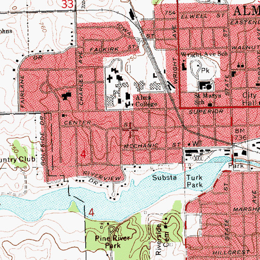 Topographic Map of MacCurdy House, MI