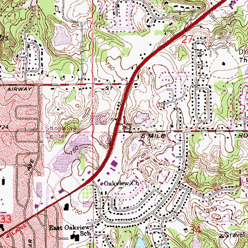 Topographic Map of Front Line Community Church, MI