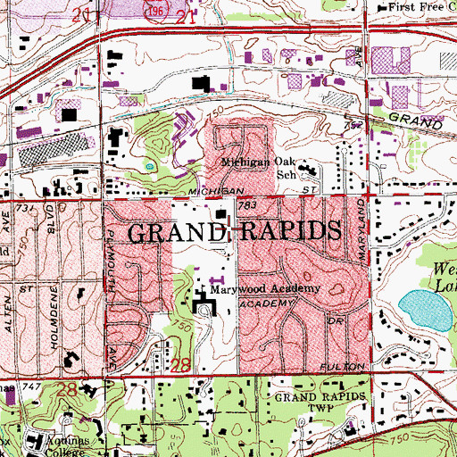 Topographic Map of Holy Trinity Greek Orthodox Church, MI