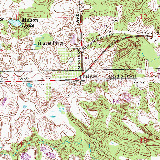 Topographic Map of Knapp Street Reformed Church, MI