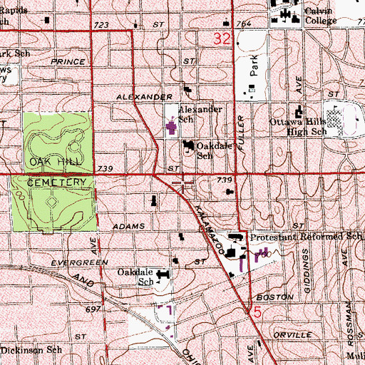 Topographic Map of Bethel Seventh Day Adventist Church, MI