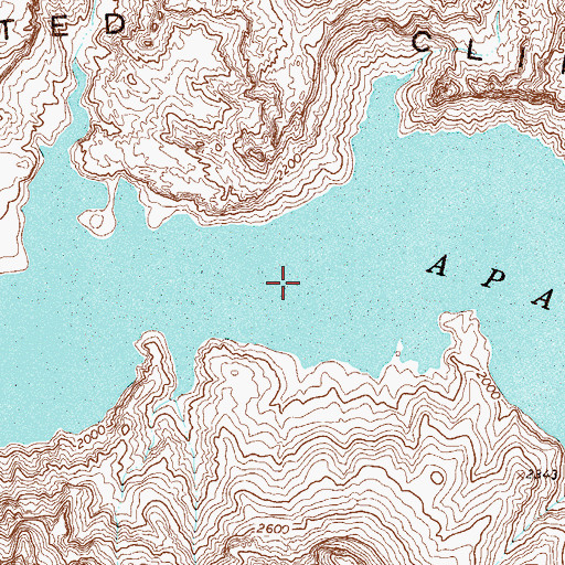 Topographic Map of Apache Lake, AZ