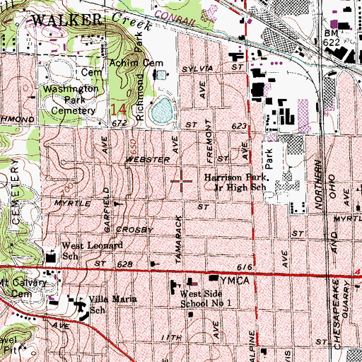 Topographic Map of Jehovah's Witnesses, MI